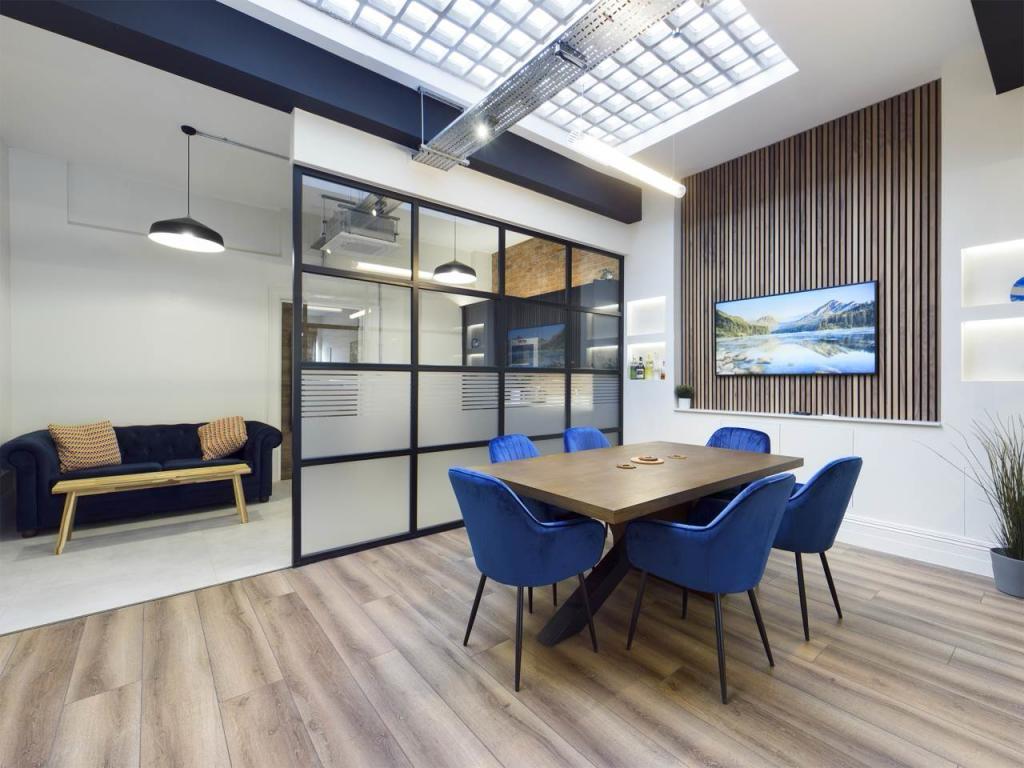 Meeting room and glazed partition detail